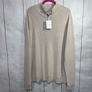 Nordstrom Mens Cotton Cashmere Quarter Zip Sweater Minimalist Classic Soft Cozy